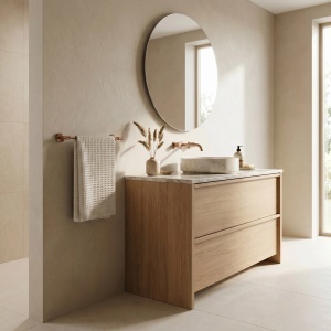 Cuier de baie, bara prosop Rea Rivo Brush Copper - Img 4