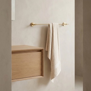 Cuier de baie, bara prosop Rea Rivo Brush Gold - Img 6
