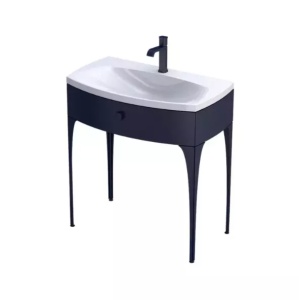 Dulap baza pentru lavoar Oristo Louis 82 x 48 cm 1 sertar picioare incluse bleumarin mat