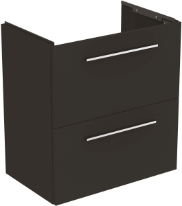 Dulap baza suspendat Ideal Standard i.Life S 60 x 37.5 x 63 cm cu 2 sertare gri carbon mat - Img 2