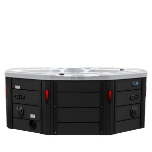 Jacuzzi de gradina alb, rotund exterior antracit PRO 107 pentru 6 persoane 220 x 200 x 97 cm - Img 3