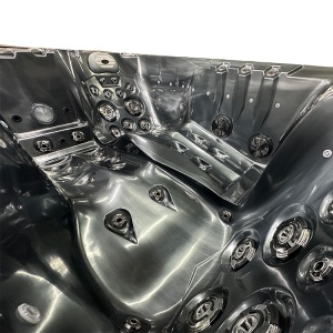 Jacuzzi pentru grădină black wave cu exterior antracit PRO-749 pentru 2 persoane 200 x 135 x 80 cm - Img 17