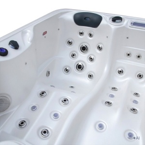 Jacuzzi pentru gradina sau terasa SPA405 interior arlb perlat exterior cafeniu 195 x 140 cm - Img 8