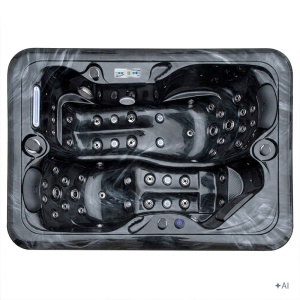 Jacuzzi pentru gradina sau terasa SPA405 interior negru exterior negru 195 x 140 cm - Img 6