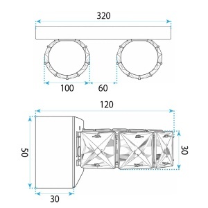 Lampa de perete LED APP1936-2W Chrome - Img 10