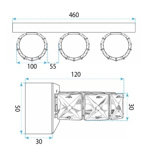 Lampa de perete LED APP1938-3W Chrome - Img 10