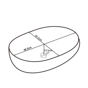 Lavoar ceramic oval cu montaj pe blat Neo White Gloss 48 x 34 cm - Img 7