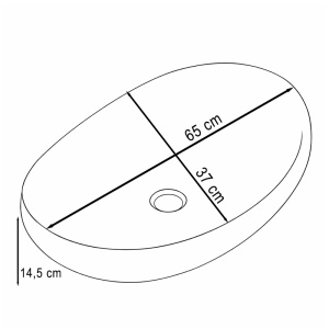 Lavoar ceramic oval din marmura maro Amore-MAR7-500, 65 x 37 cm - Img 14