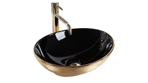 Lavoar de blat REA SOFIA black/gold periat