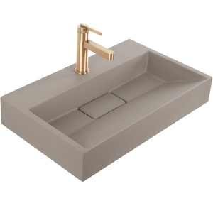 Lavoar din compozit Rea Goya taupe mat 60 cm - Img 9