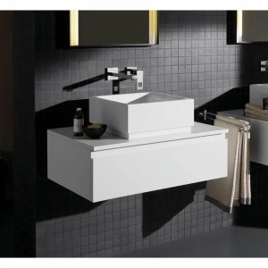 Lavoar patrat pe blat Grohe Cube Ceramic cu PureGuard 40x40 - Img 3