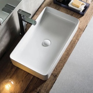 Lavoar pe blat Fluminia Lena alb 60 cm - Img 2