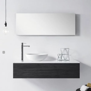 Lavoar pe blat Fluminia Round alb 33 cm - Img 2