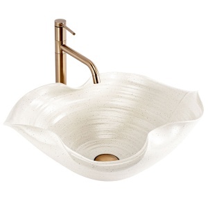Lavoar pe blat Rea HM-02 Handmade ART din ceramica - Img 2