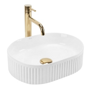 Lavoar pe blat Rea Vanda 40 Mini alb lucios 40 cm - Img 2
