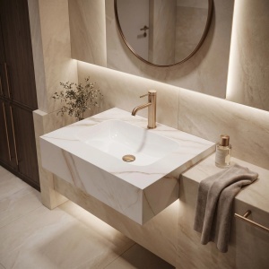 Lavoar suspendat REA Aresa Grey Gold 60 - Img 2