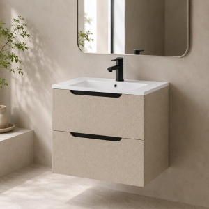 Mobilier baie suspendat Fluminia Malta almond 60 x 46 cm - Img 2