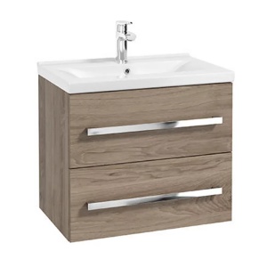 Mobilier cu lavoar,montaj suspendat Defra Granada nuc rockford cu lavoar compozit Flex 60 - Img 3