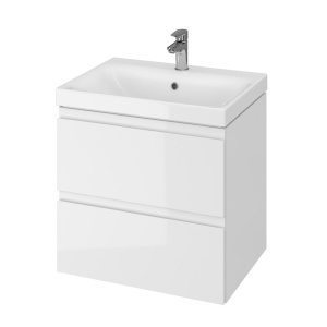 Mobilier suspendat pentru lavoar Cersanit Moduo alb lucios 60 cm