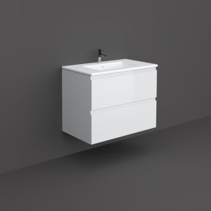 Mobilier suspendat pentru lavoar RAK Ceramics Joy alb lucios 80 cm