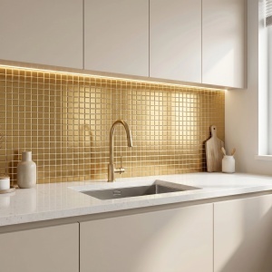 Mozaic pentru perete REA Glass Gold P14014 - Img 2