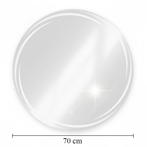 Oglinda baie rotunda cu LED, anti-aburire si iluminare in 3 culori Diana 70 cm - Img 19