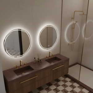 Oglinda de baie cu LED in 3 culori si dezaburire Diana 80 cm - Img 10