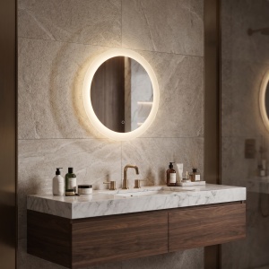 Oglinda de perete cu iluminare LED YH-BL-1 rotunda 50 cm - Img 6