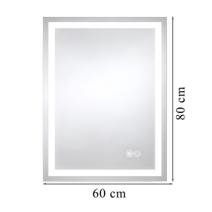 Oglinda LED dreptunghiulara cu 3 tipuri de lumina si dezaburire Bella 60 x 80 - Img 15