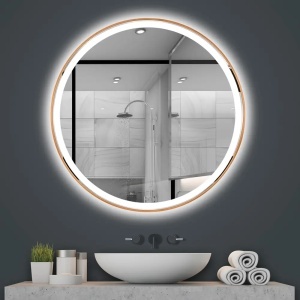 Oglindă LED si dezaburire 70cm MMJ Brush Copper - Img 2