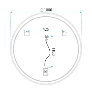 Oglindă rotunda cu LED 100cm HZJ100 - Img 10