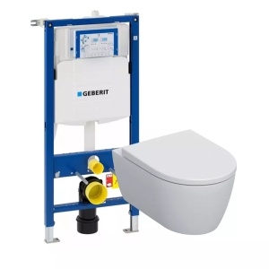 Pachet vas wc suspendat Geberit iCon si Rezervor , Wc cu cadru incastrat Geberit Duofix Sigma UP320 - Img 1