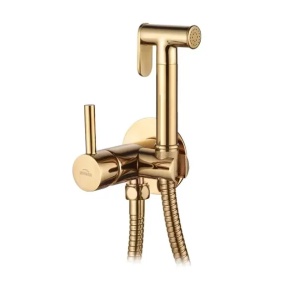 Pachet vas wc suspendat Rea Carlo Mini, capac softclose si set dus igiena intima auriu cu baterie incastrata Invena Bidetta - Img 5