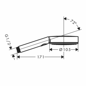 Para de dus Hansgrohe Pulsify Select 105 Activation alb mat 3 functii - Img 2