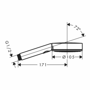 Para de dus Hansgrohe Pulsify Select 105 Activation negru mat 3 functii - Img 2