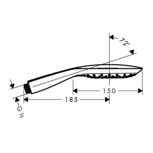 Para de dus Hansgrohe PuraVida Select alb - crom 150 mm 3 functii - Img 3