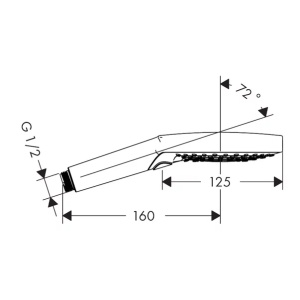 Para de dus Hansgrohe Raindance Select S 120 auriu lucios PowderRain 3 functii - Img 2