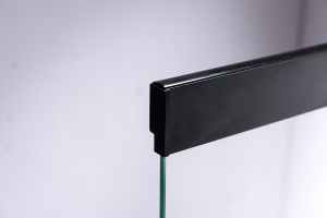 Paravan de cada cu rame negre PR07, 6mm grosime sticla, 120 x 150 cm - Img 8
