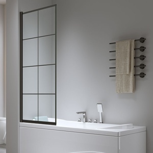 Paravan de cada PR02, Dimensiune 70x140cm, Sticla securizata 6mm, Culloare Negru - Img 12