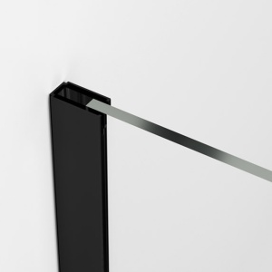 Paravan de dus din sticla securizata si profil negru mat SanSwiss 140 x 200 cm - Img 5