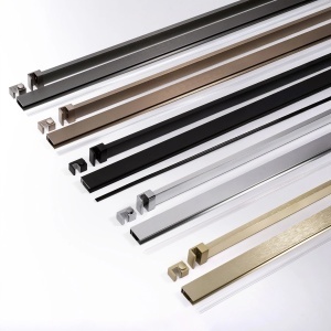 Paravan de dus Rea Flexi Grey / Brush Copper 100 - Img 11