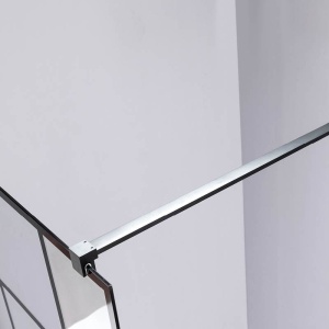 Perete de dus din sticla securizata 8mm cu rame negre SH05B 80 x 2000 cm - Img 11