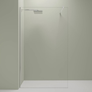 Perete de dus Walk-In 100 cm cu profil cromat si sticla securizata 8mm PRO100 Chrome - Img 2