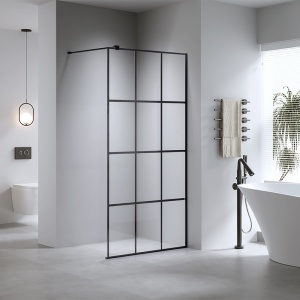 Perete de dus Walk-In SH04A, Dimensiune 70cm, Sticla securizata 8mm, Culoare Negru - Img 8