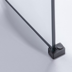 Perete de dus Walk-in SH07C, Dimensiune 90cm, Sticla securizata 8mm, Culoare Negru - Img 10