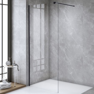 Perete de dus Walk-in SH07F, Dimensiune 120cm, Sticla securizata 8mm, Culoare Negru - Img 12