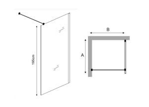 Perete de dus walk-in Veldman Maroko 110 cm sticla securizata 8 mm cadru negru mat - Img 8