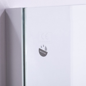 Perete de dus Walk-In WIF , Dimensiune 150cm, Sticla securizata 8mm, Culoare Crom - Img 9