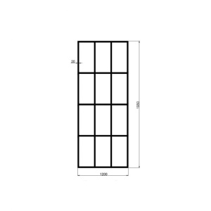 Perete dus Walk-In, PRO MONTREAL, Sticla securizata 8 mm, Dimensiuni la alegere, Black - Img 15