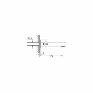 Pipa cada Grohe Eurocube crom lucios - Img 2